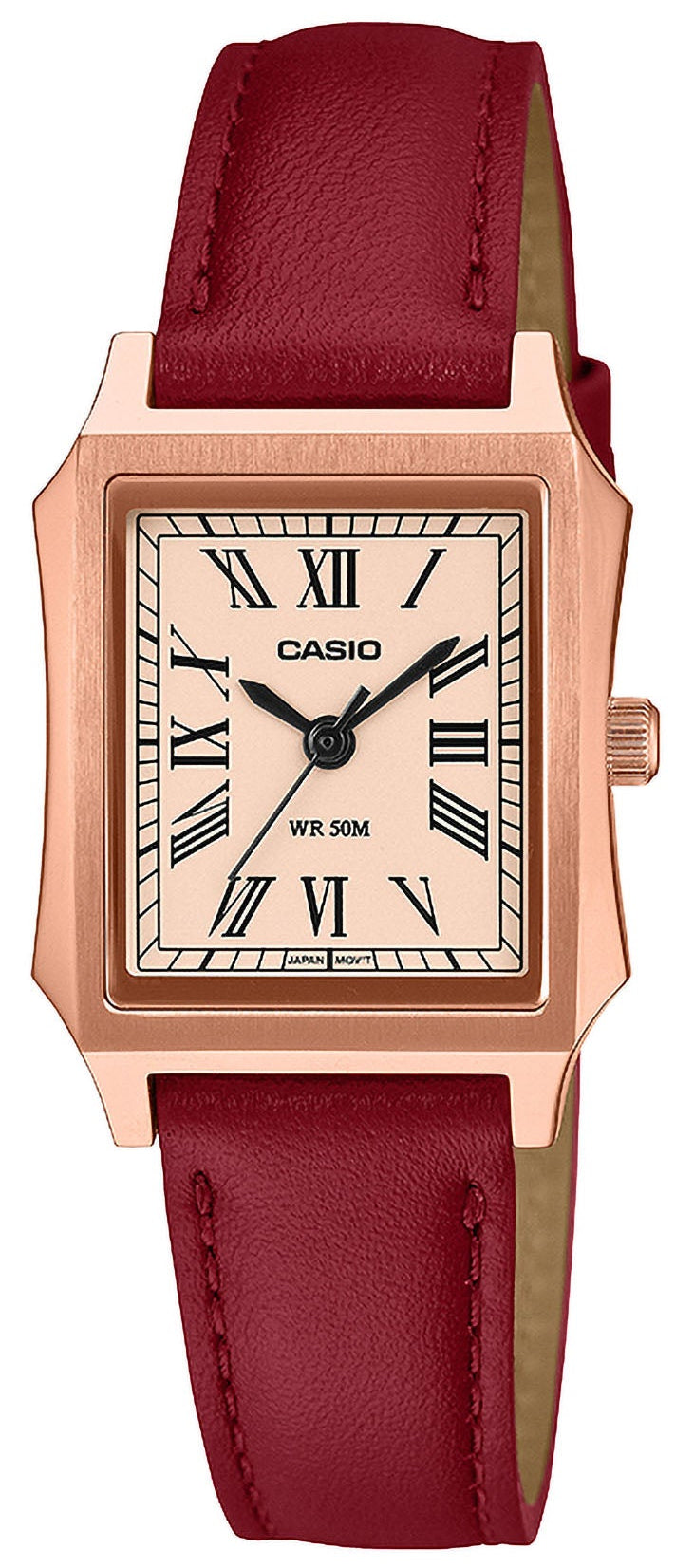 CASIO LTP-B190RGL-4BVER Lady's Red Leather Strap