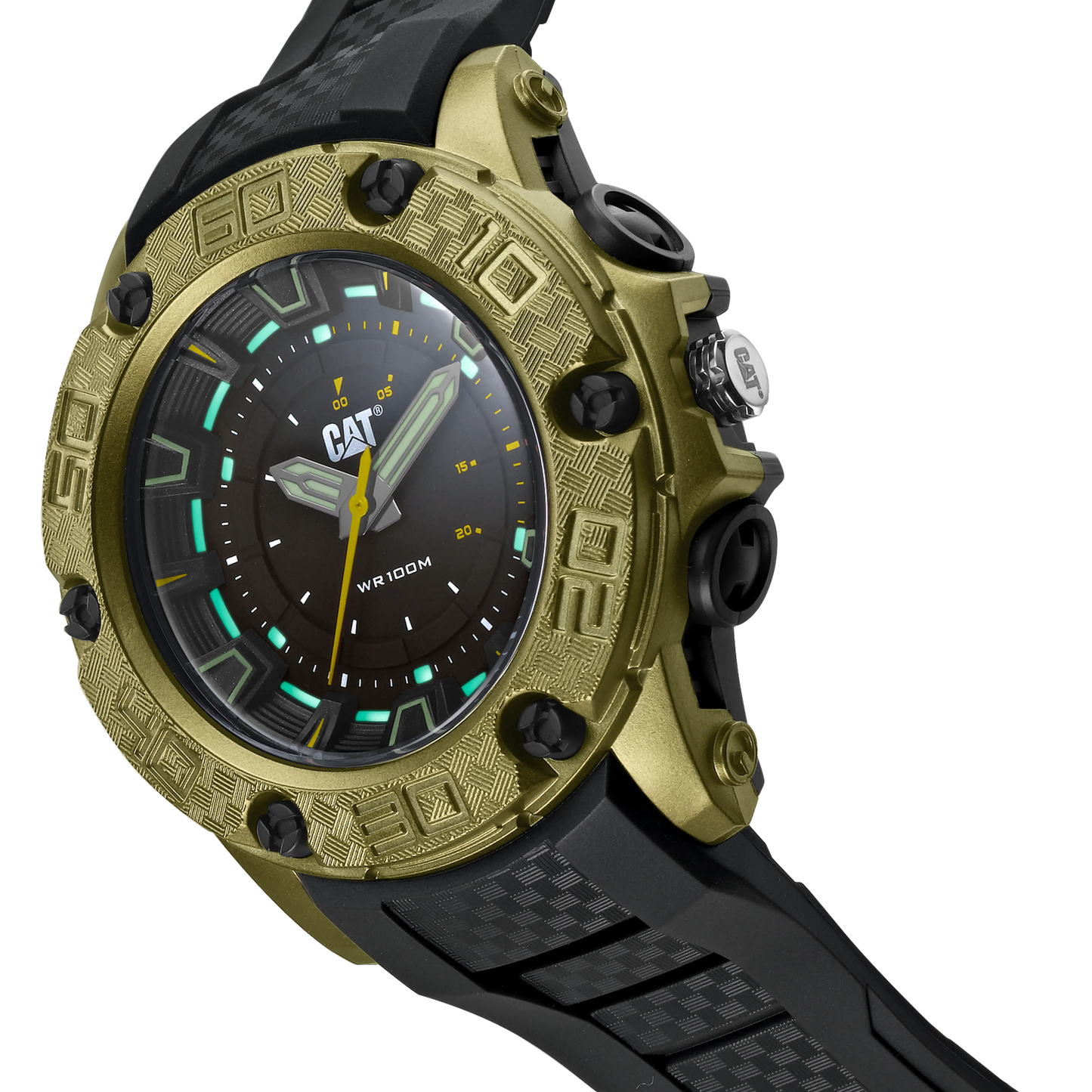 Caterpillar LU13023123 P10 Black Rubber Strap