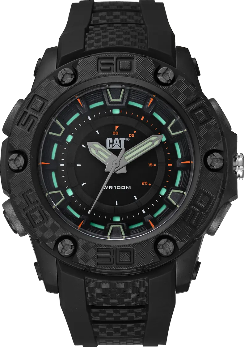 Caterpillar LU16021127 P10 Black Rubber Strap
