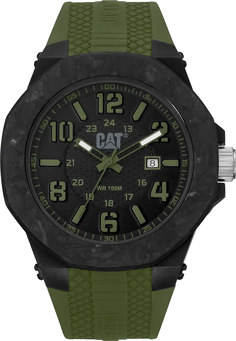 CATERPILLAR LV16123133 Carbon Crush Khaki Silicon Strap