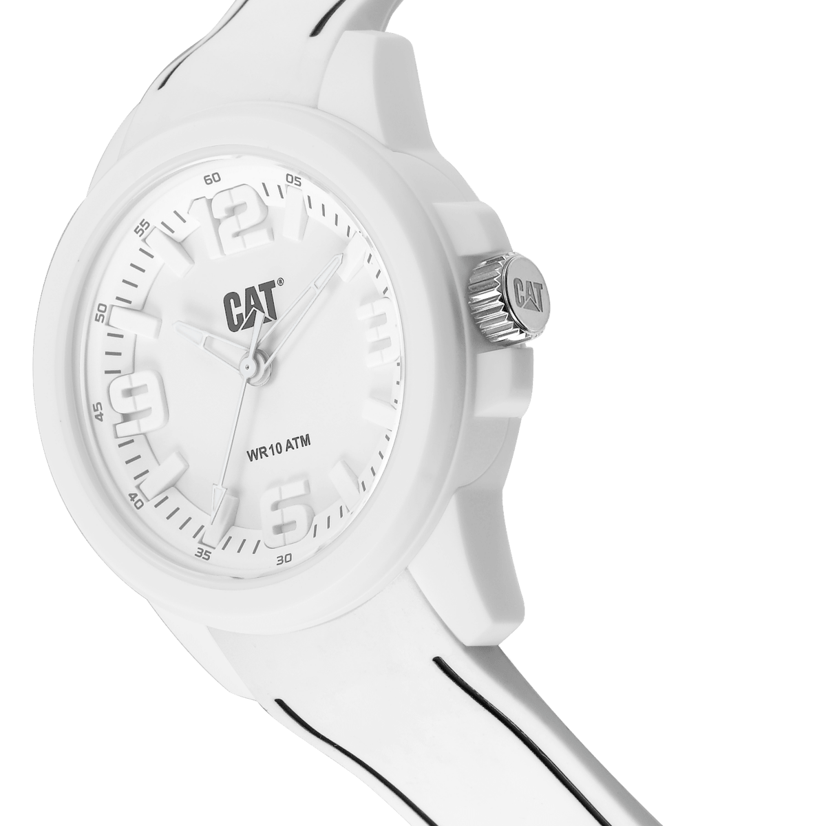 CATERPILLAR LZ10020222 Linevolt White Silicon Strap - Κοσμηματοπωλείο Goldy