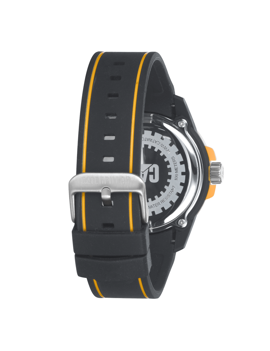 CATERPILLAR LZ11021127 Linevolt Black Silicon Strap - Κοσμηματοπωλείο Goldy