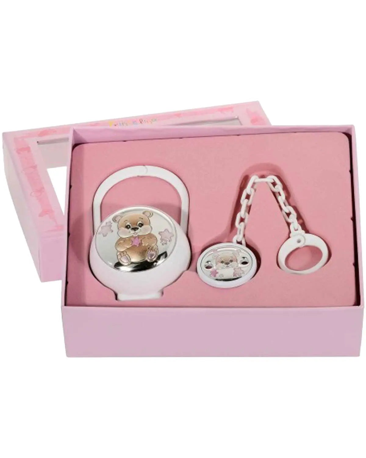 Set MA/SA002-C Silver Nappy Box with Pacifier Holder