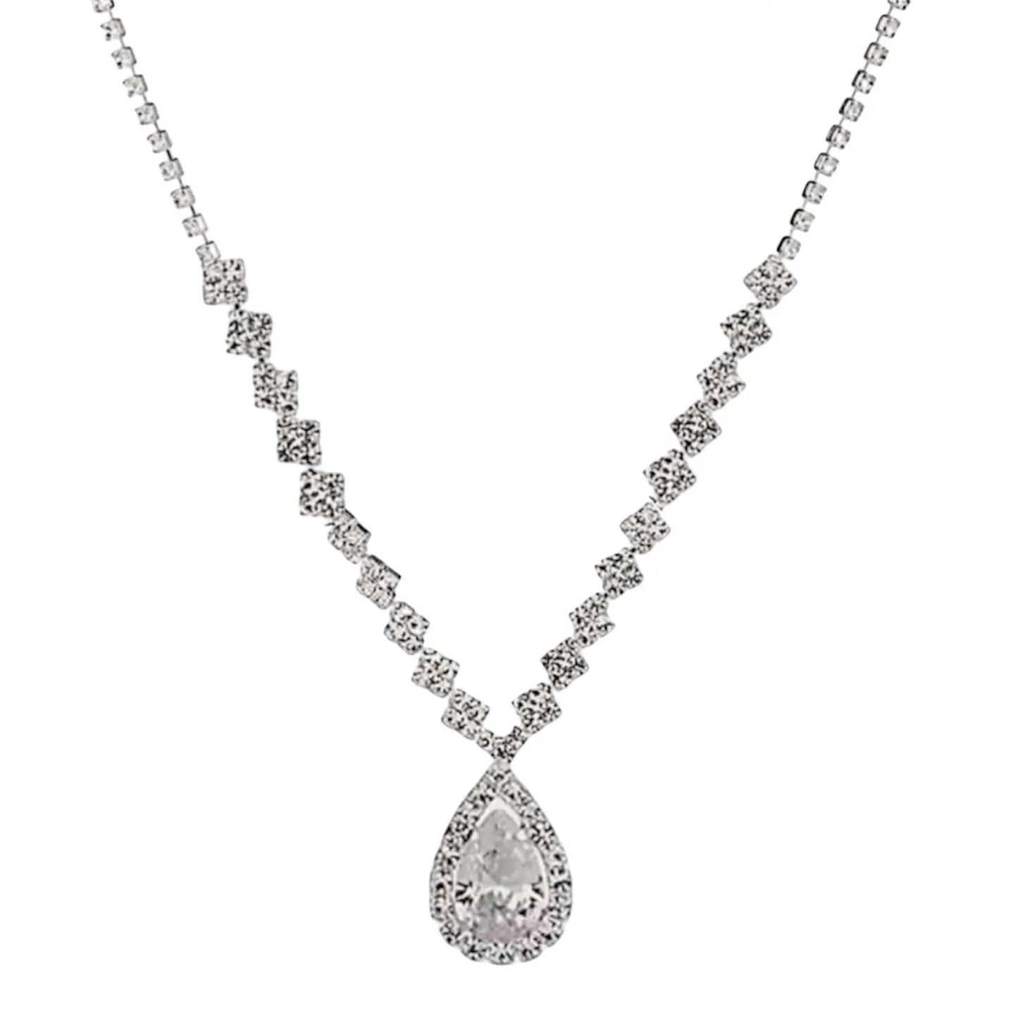 N07139G Gold Plated Steel Necklace with Green Zircon