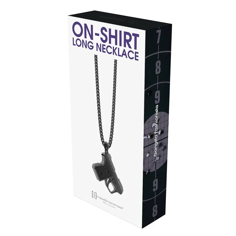Metalmorphose MTMJ313-01 Gangsta Gun On-Shirt Κολιέ από Ατσάλι