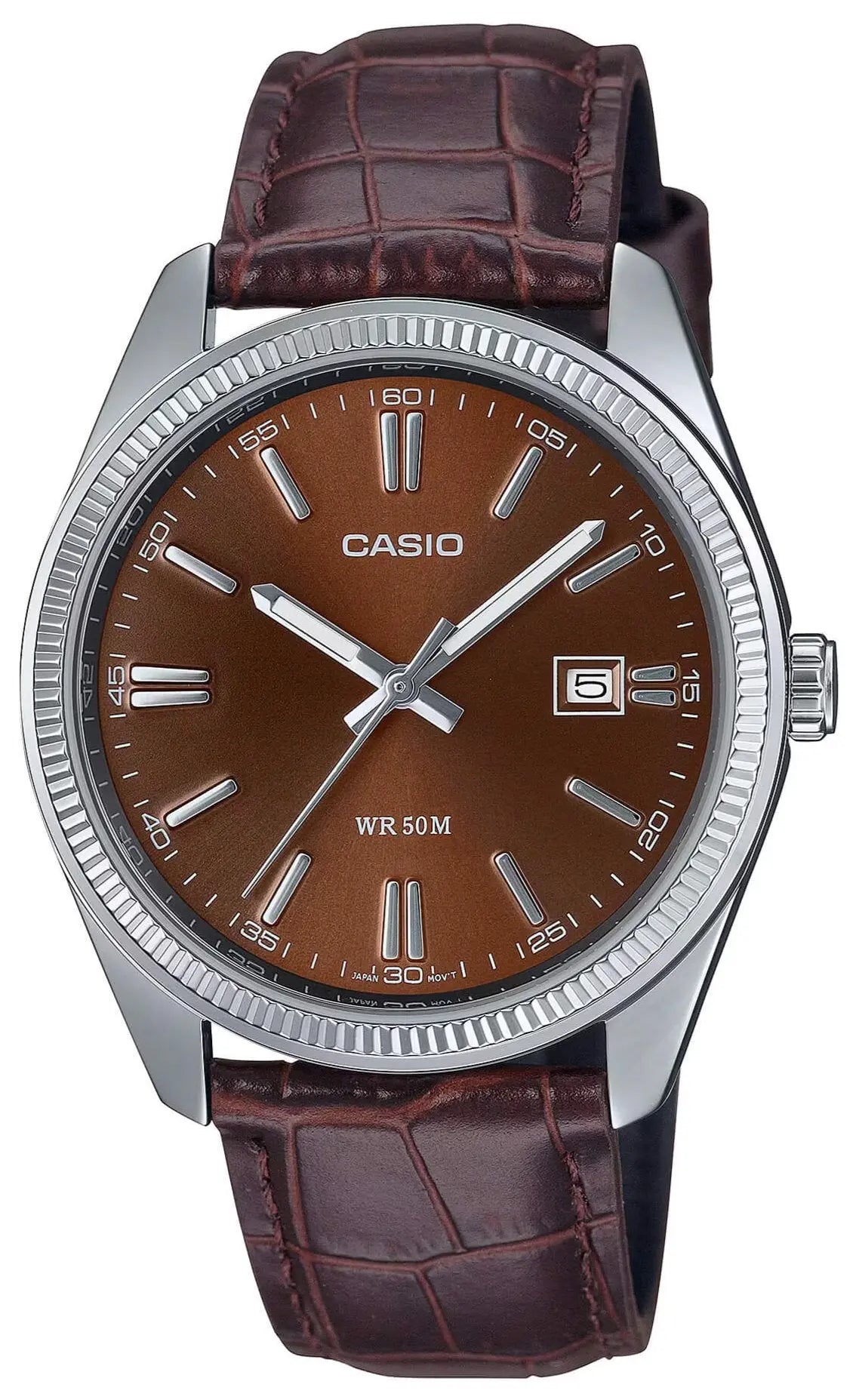 CASIO MTP-1302PL-5AVEF Men's Brown Leather Strap