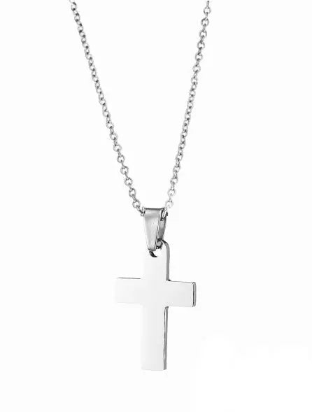 Σταυρός N01097W Ανδρικός Από Ανοξείδωτο Ατσάλι Goldy