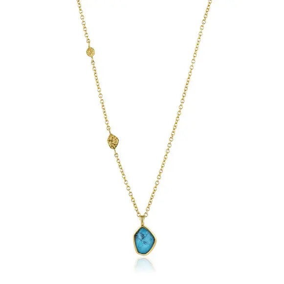 GM220W Zircon Heart Necklace In Platinum Plated Silver