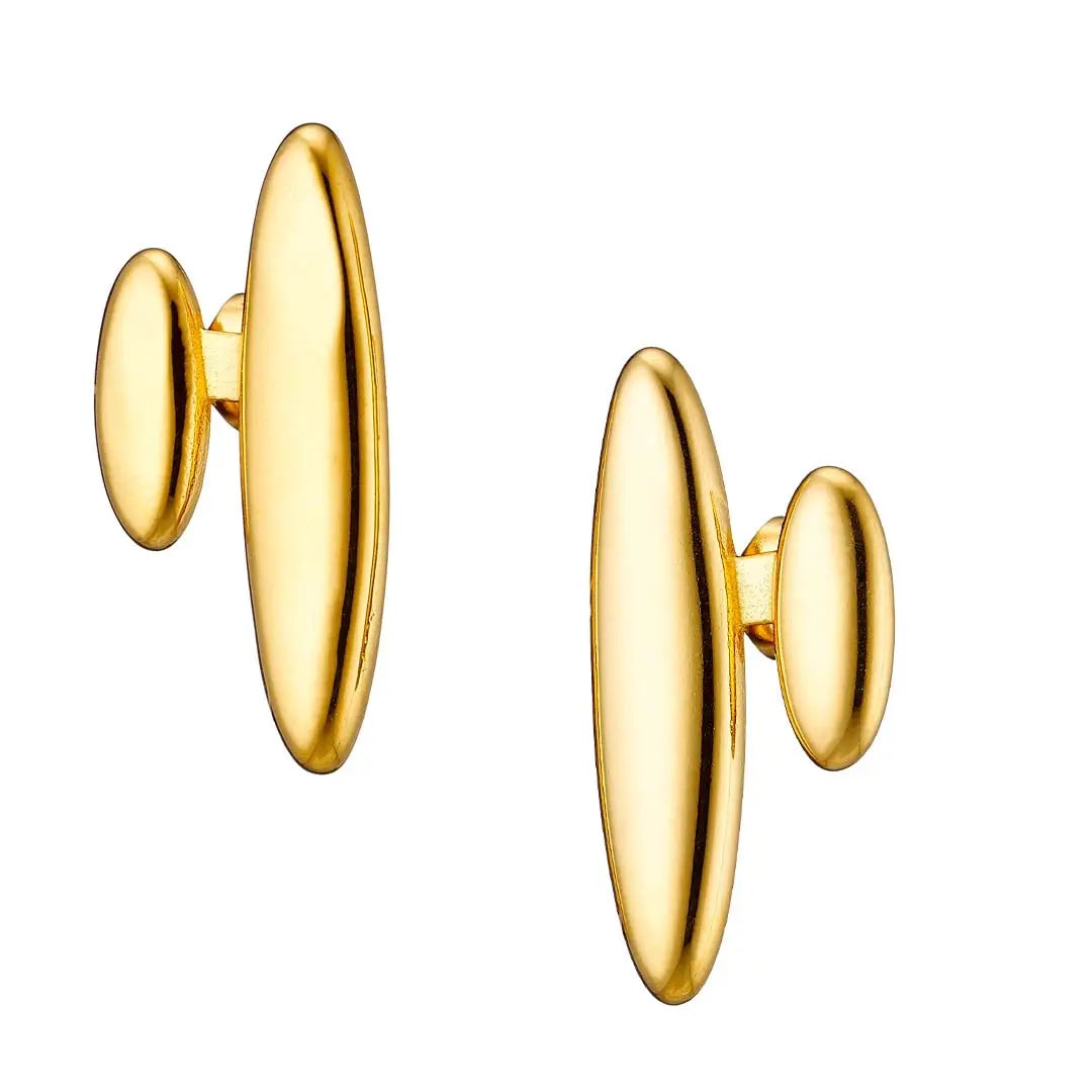 Earrings N02200G Steel Hoops with Multicolored Zirconia