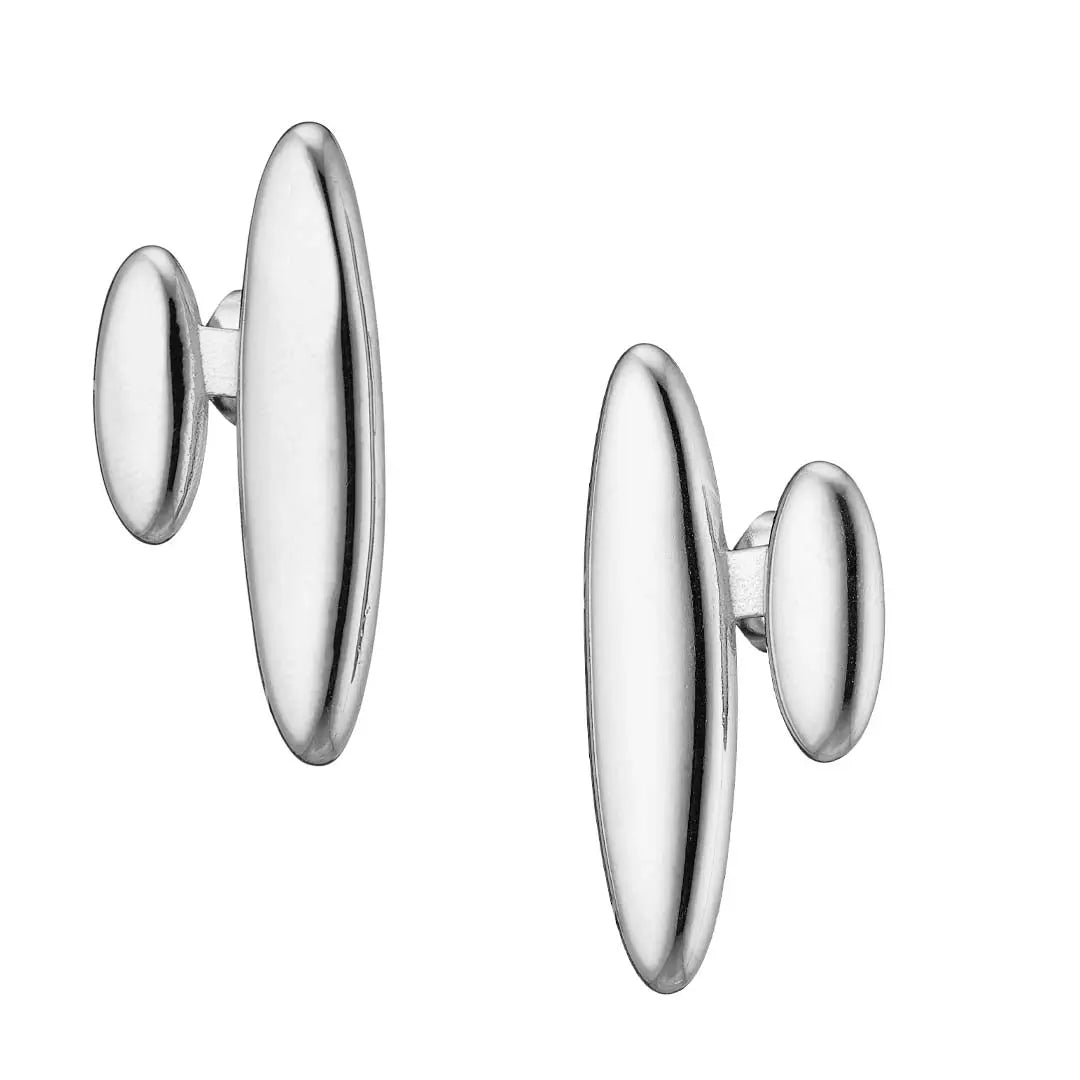 Earrings N02200G Steel Hoops with Multicolored Zirconia
