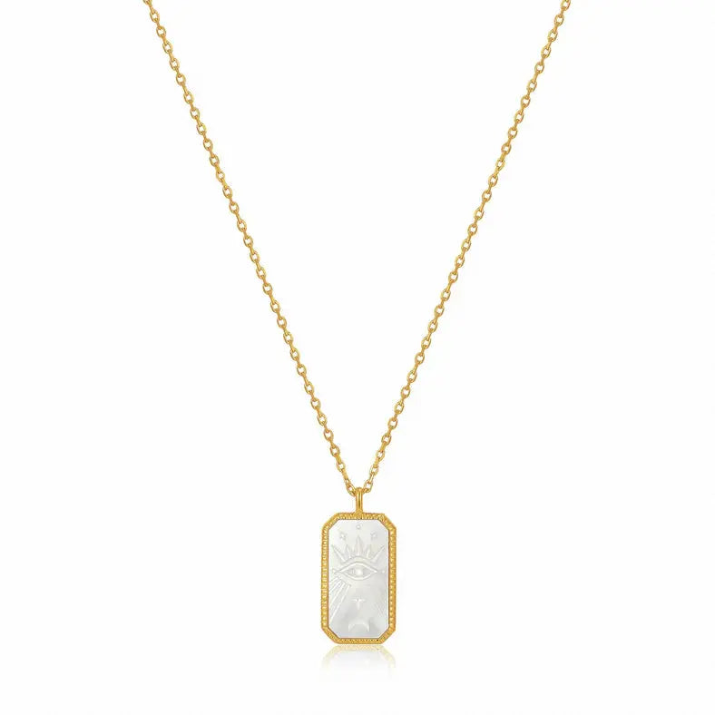 GM220W Zircon Heart Necklace In Platinum Plated Silver