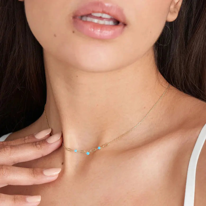 GM220W Zircon Heart Necklace In Platinum Plated Silver