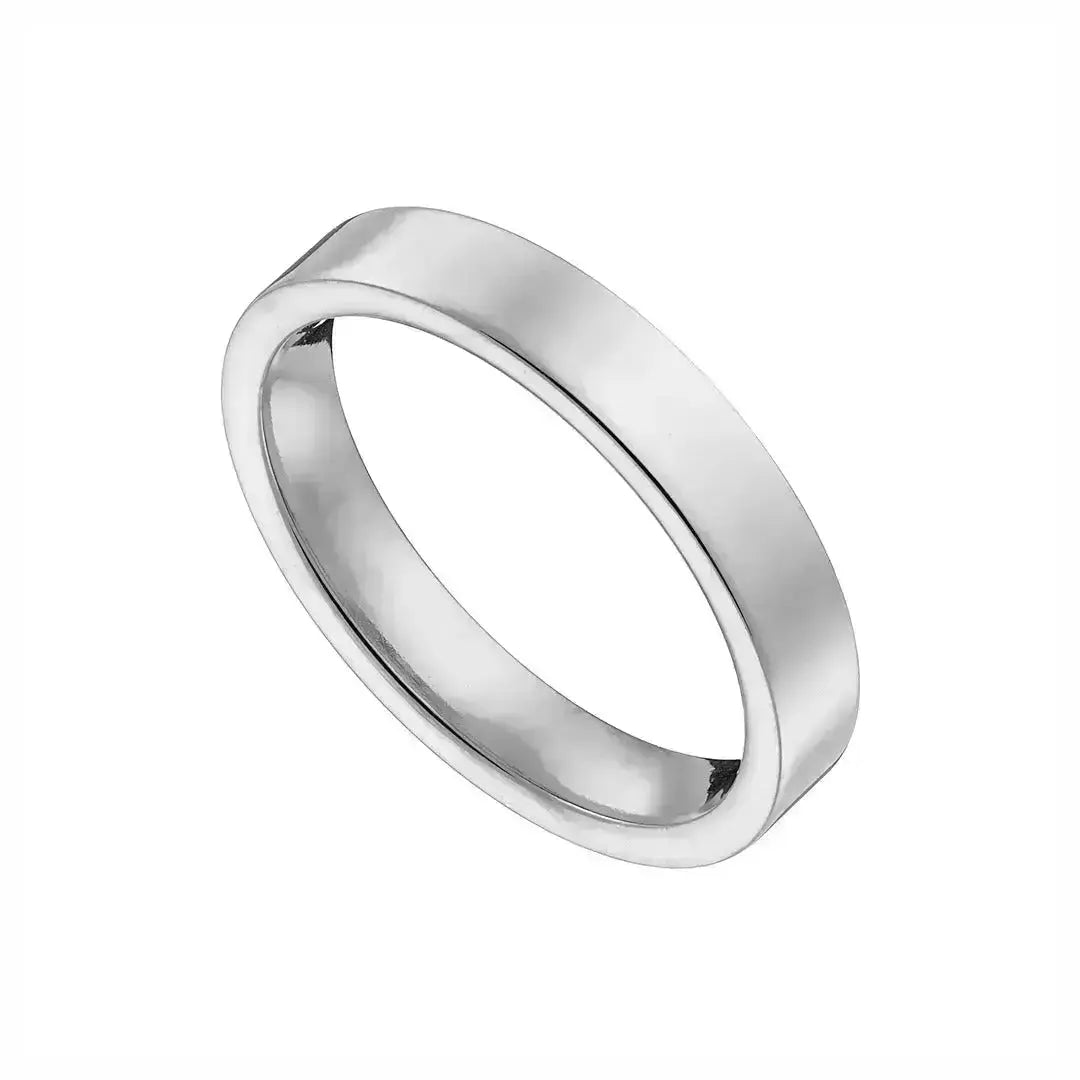 Βέρα N04101W-62 Κλασική Τετράγωνη Από Ανοξείδωτο Ατσάλι 3mm