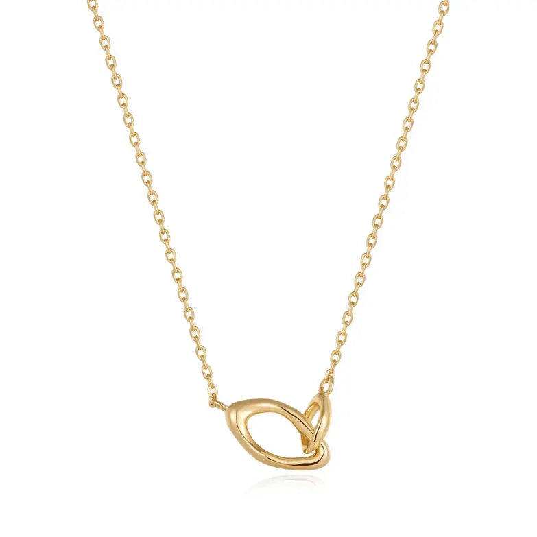 GM220W Zircon Heart Necklace In Platinum Plated Silver
