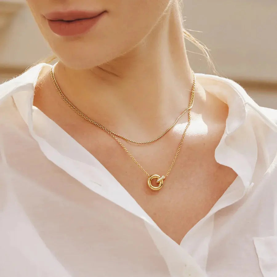 Ania Haie N062-02G Κολιέ Linked Από Επιχρυσωμένο Ασήμι