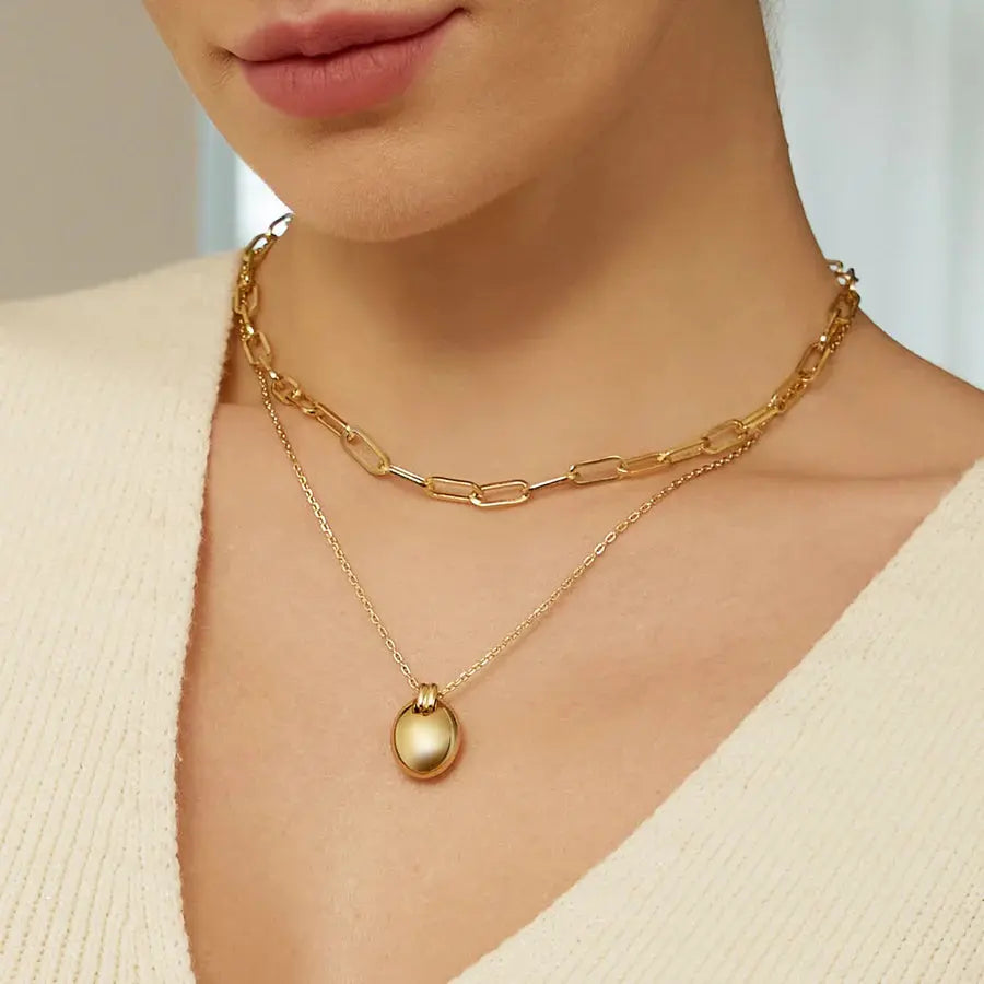 Ania Haie N062-03G Κολιέ Oval Charm Από Επιχρυσωμένο Ασήμι