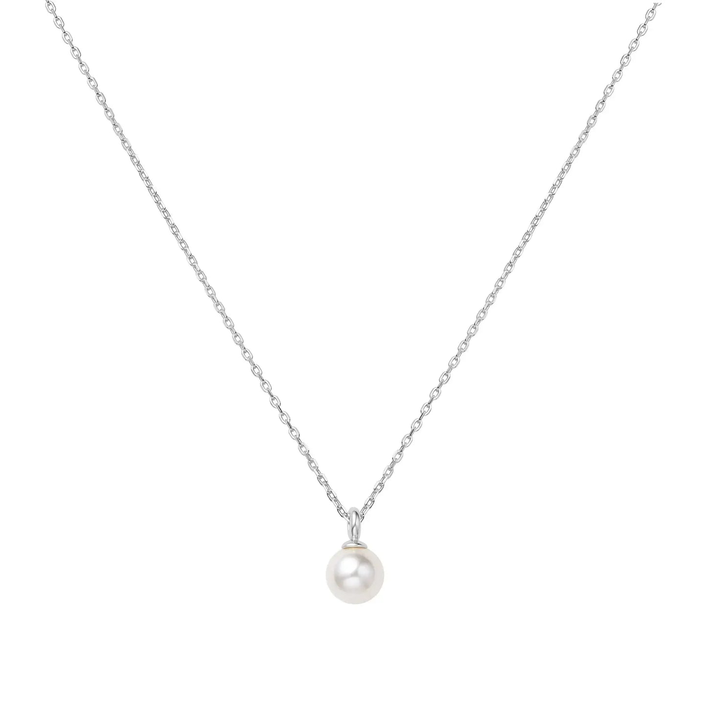 Ania Haie N065-01H Κολιέ Shell Pearl Drop Από Επιπλατινωμένο Ασήμι