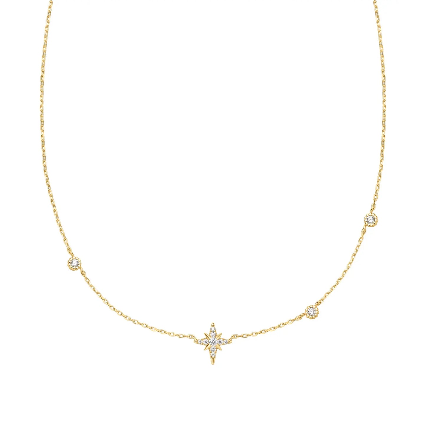 Ania Haie N065-02G Κολιέ Star Cubic Από Επιχρυσωμένο Ασήμι