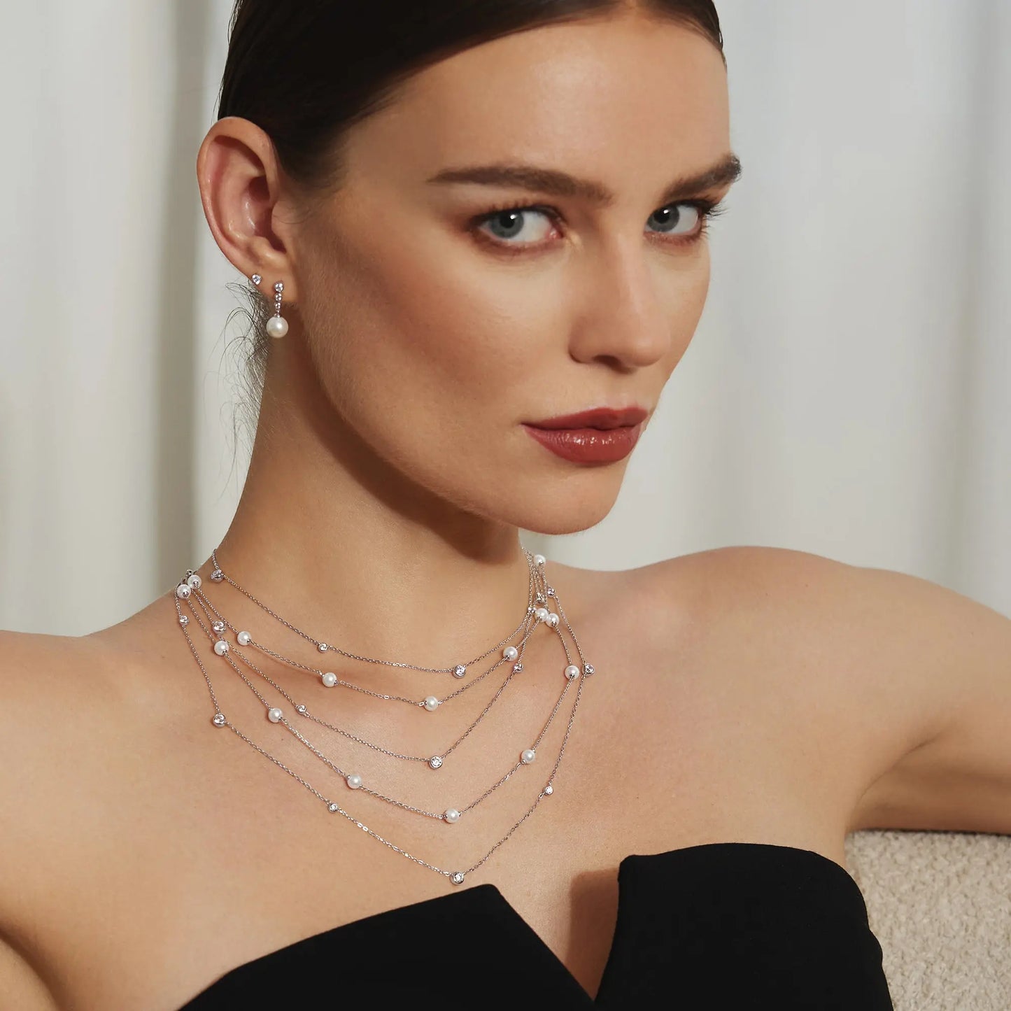 Ania Haie N065-03H Κολιέ Shell Pearl Από Επιπλατινωμένο Ασήμι