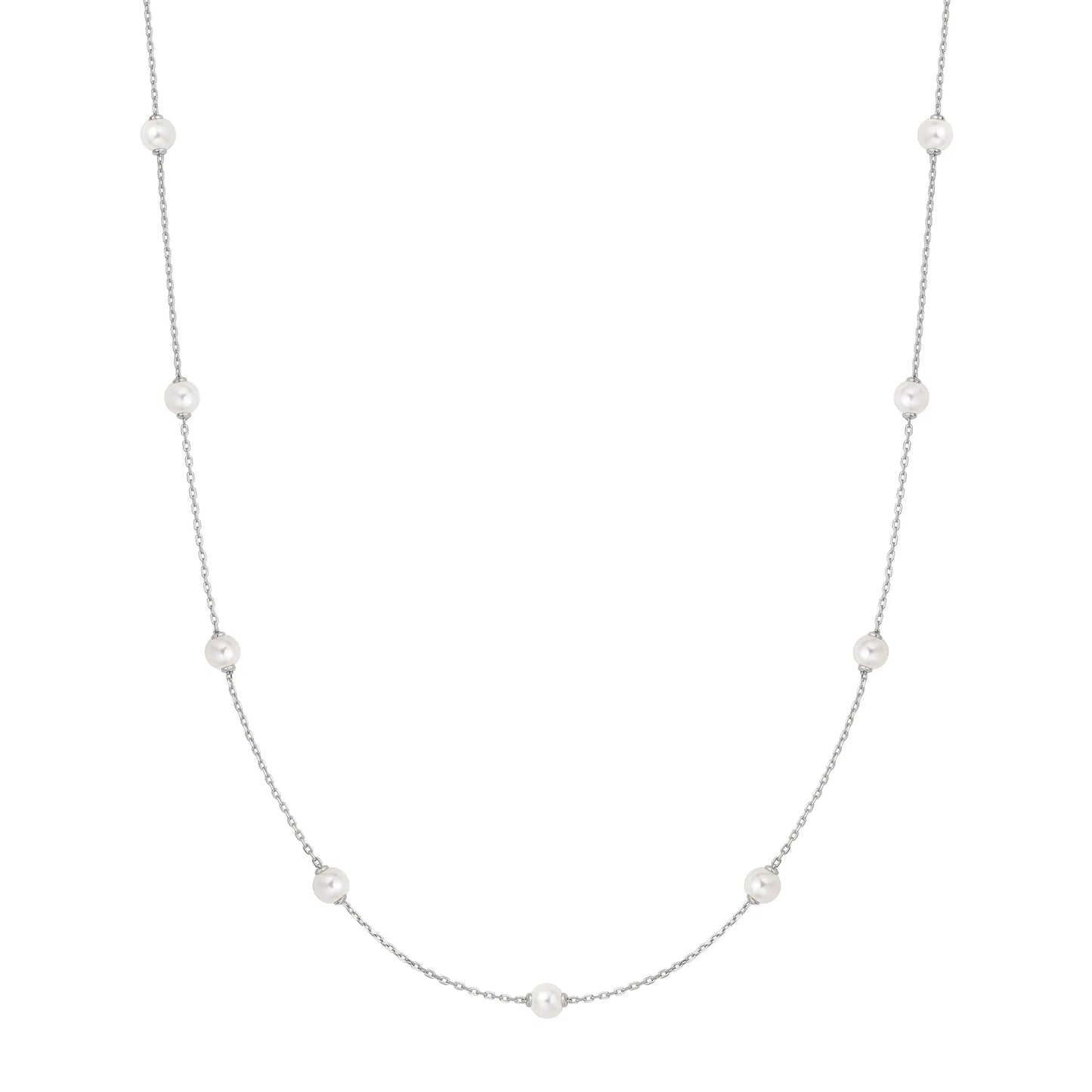 Ania Haie N065-03H Κολιέ Shell Pearl Από Επιπλατινωμένο Ασήμι