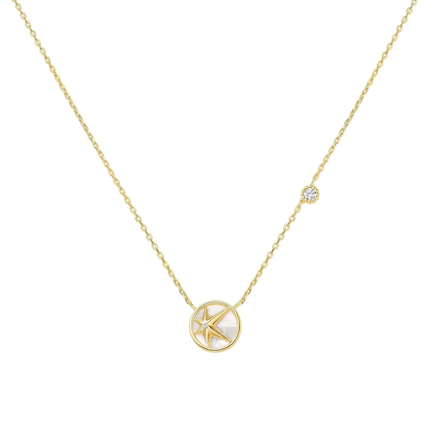 GM220W Zircon Heart Necklace In Platinum Plated Silver