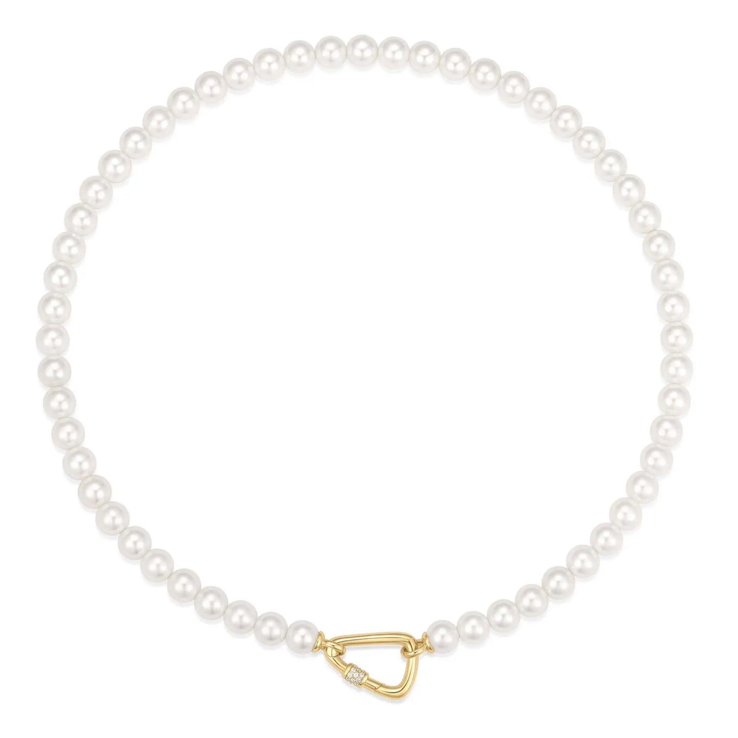 Ania Haie N069-03G Κολιέ Lobster Claps Shell Pearl Από Επιχρυσωμένο Ασήμι με Πέρλες