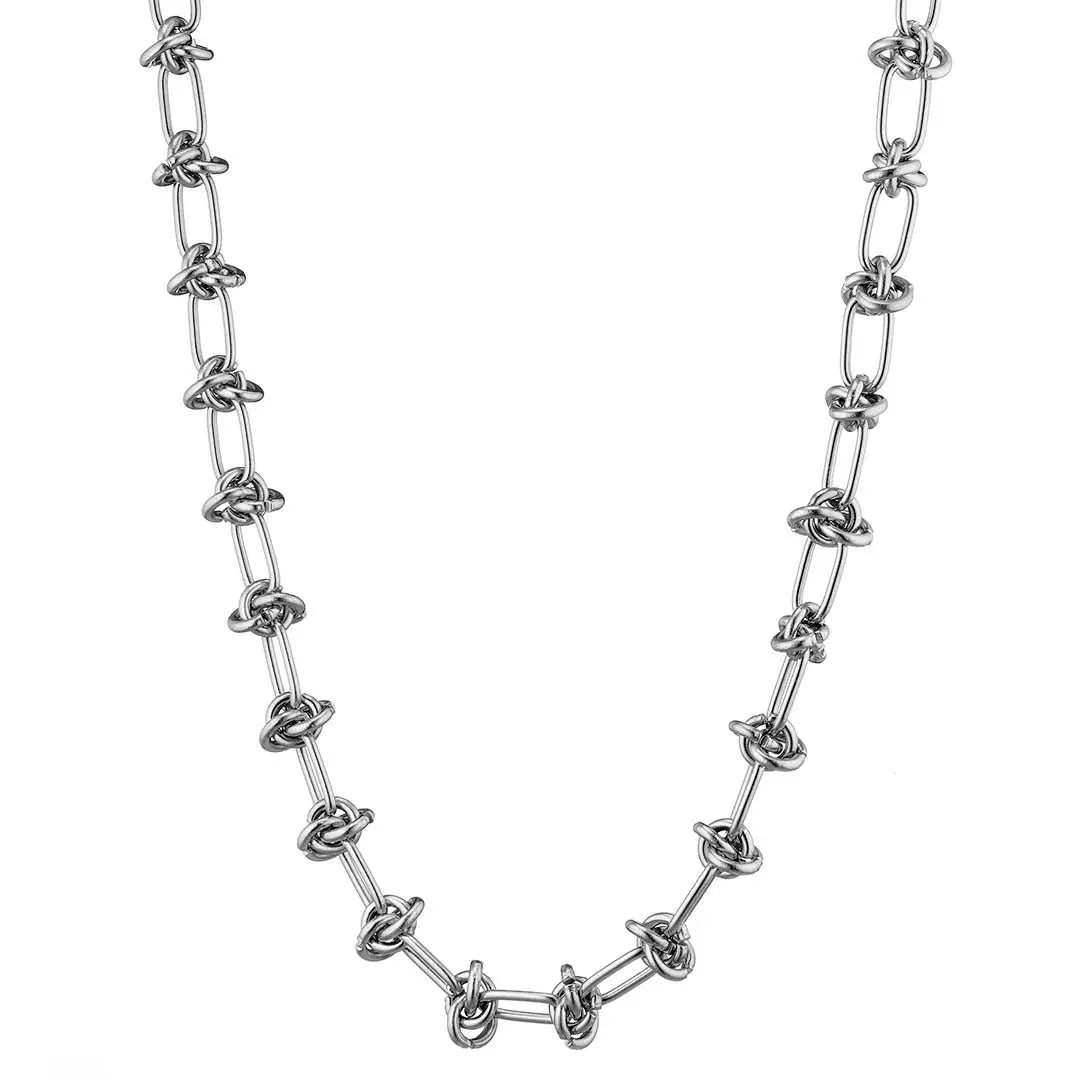 Κολιέ N07301W Από Ανοξείδωτο Ατσάλι με Κόμπους