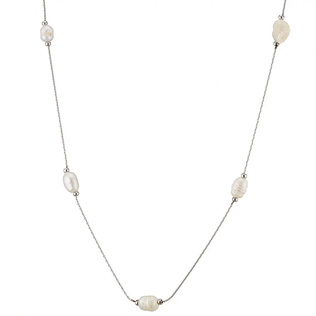 N07139G Gold Plated Steel Necklace with Green Zircon