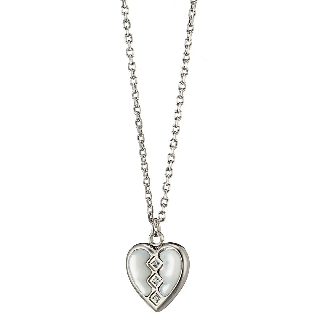 N07139G Gold Plated Steel Necklace with Green Zircon