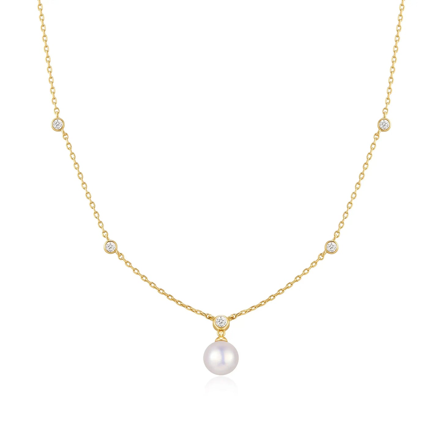 Ania Haie N075-09G Κολιέ Shell Pearl Από Επιχρυσωμένο Ασήμι