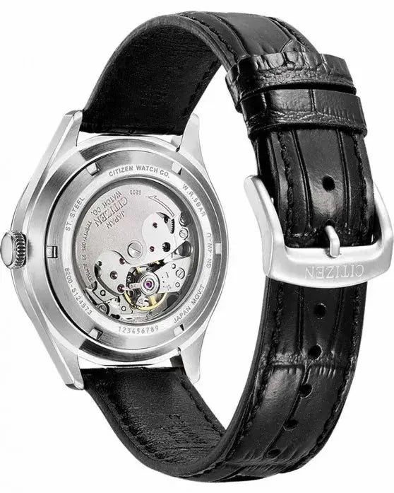 Citizen NH8390-20LE Automatic Black Leather Strap