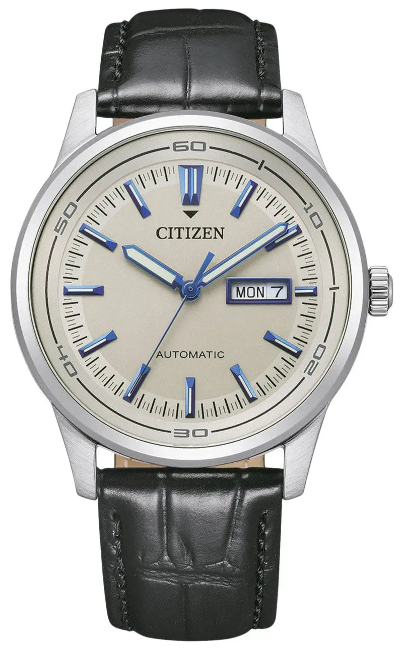 Citizen NH8400-10AE Automatic Black Leather Strap
