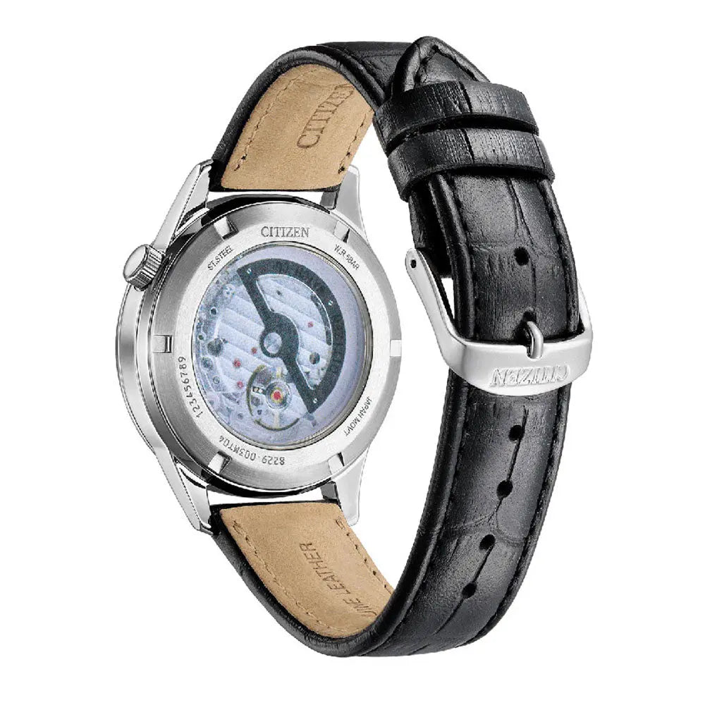Citizen NH9131-14E Automatic Black Leather Strap