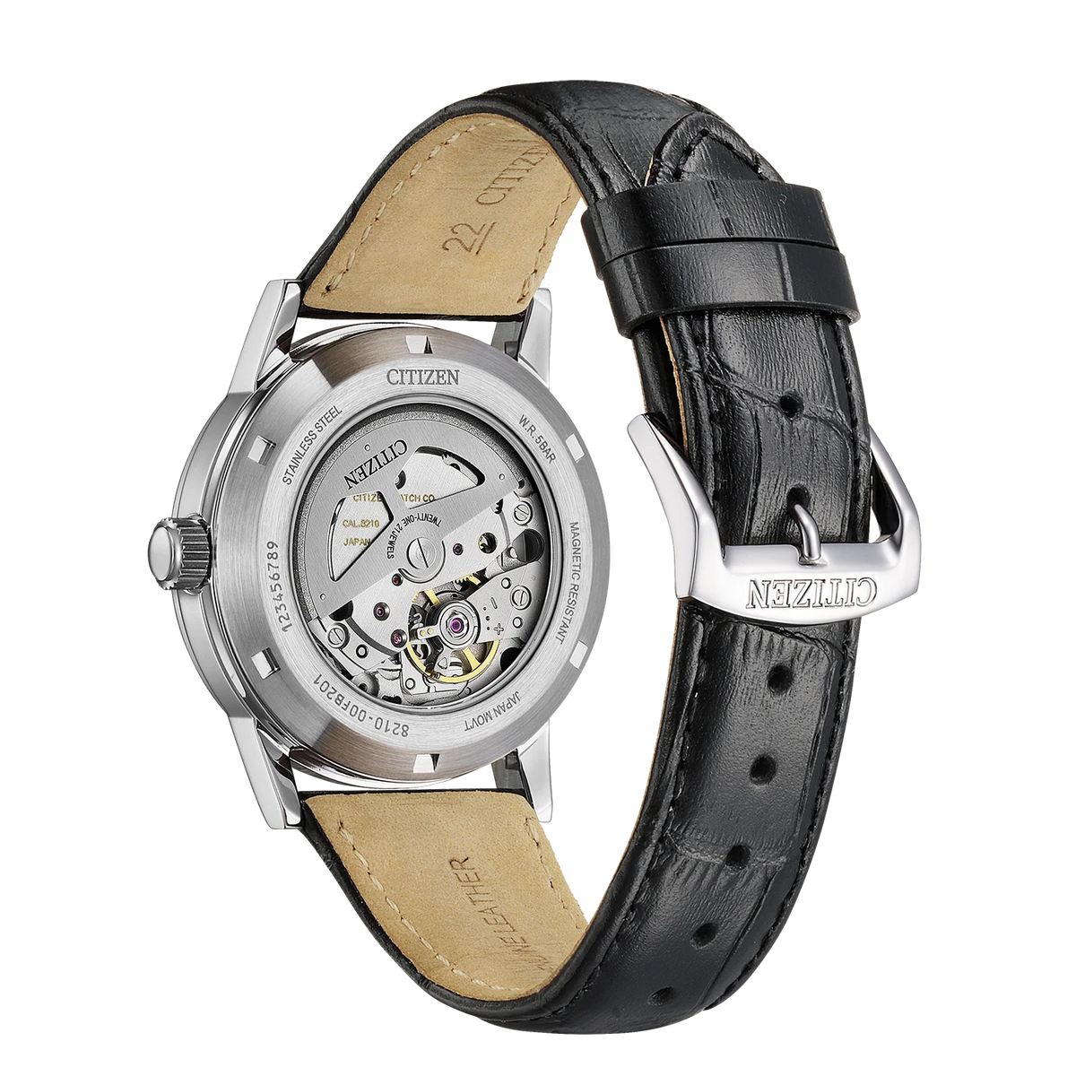 Citizen NJ0210-05E Automatic Black Leather Strap