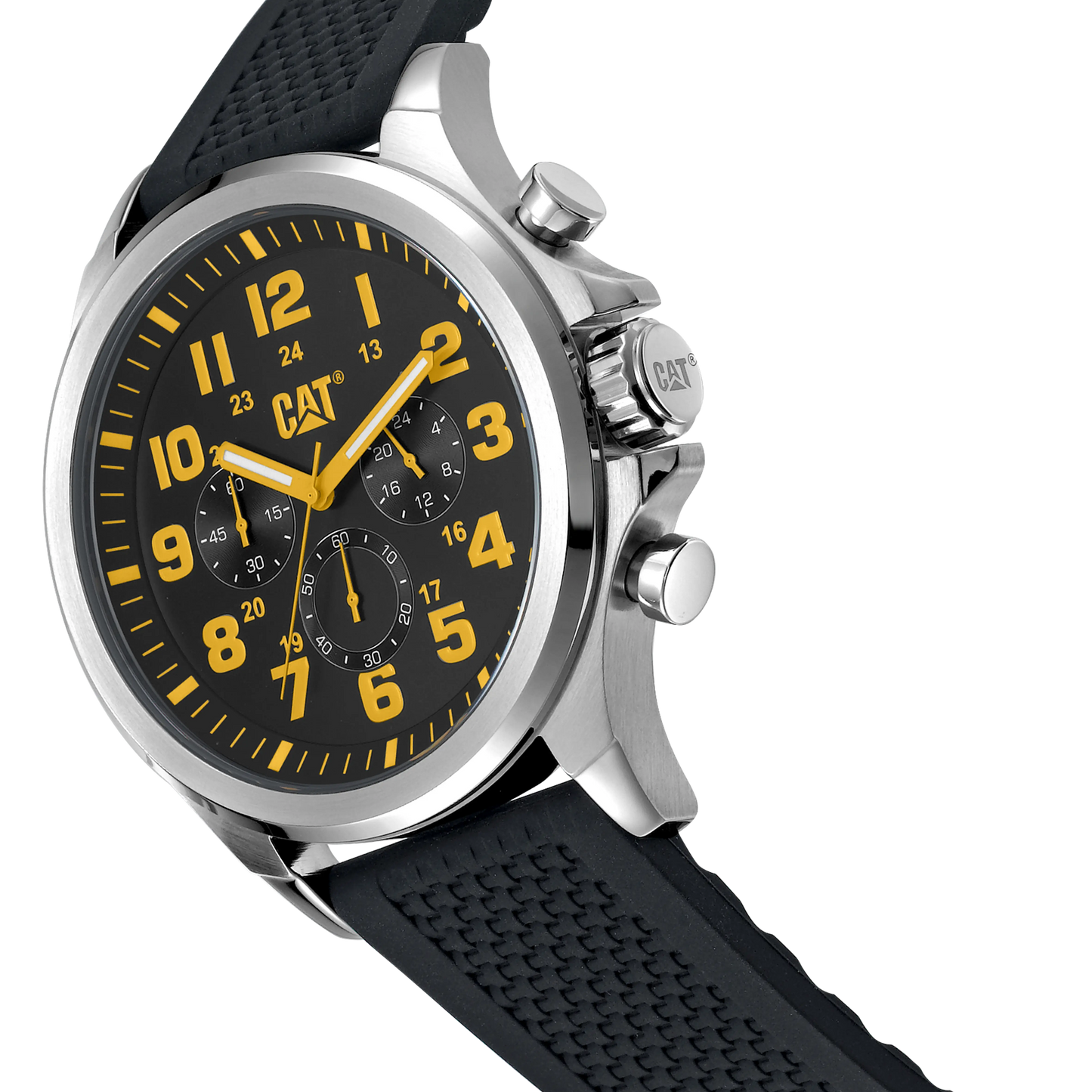 CATERPILLAR PU14321117 Operator 1.2 Chronograph Black Silicon Strap