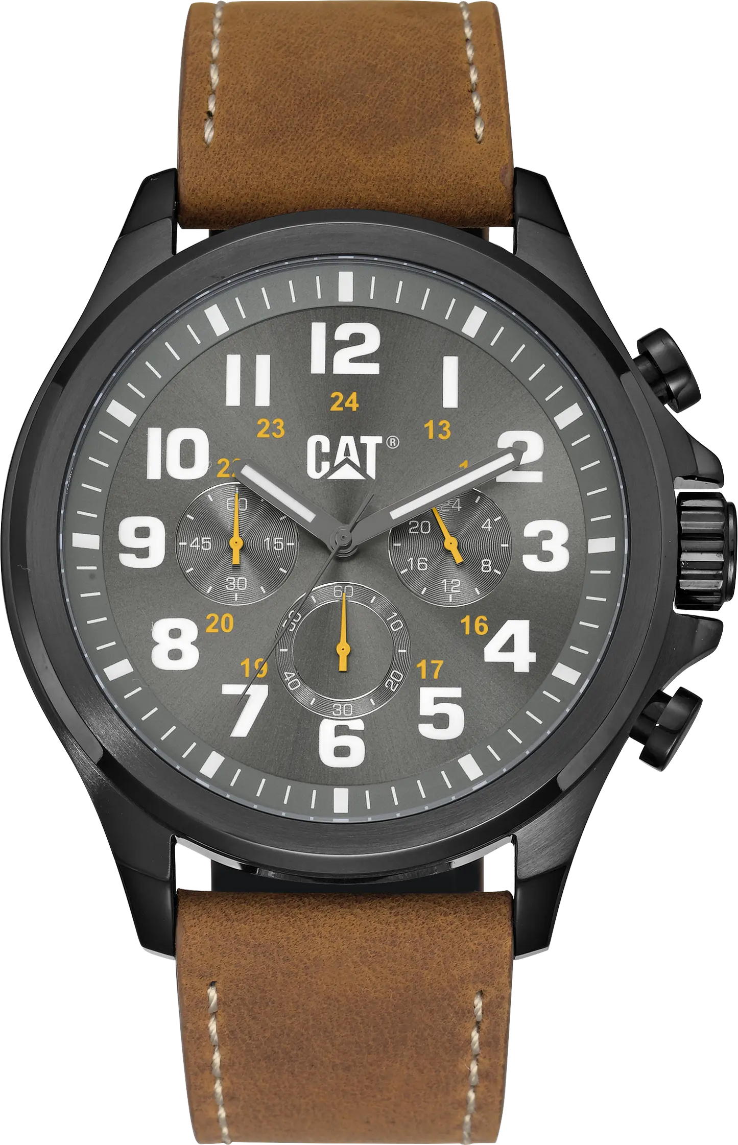 CATERPILLAR PU15335517 Operator 1.2 Chronograph Brown Leather Strap