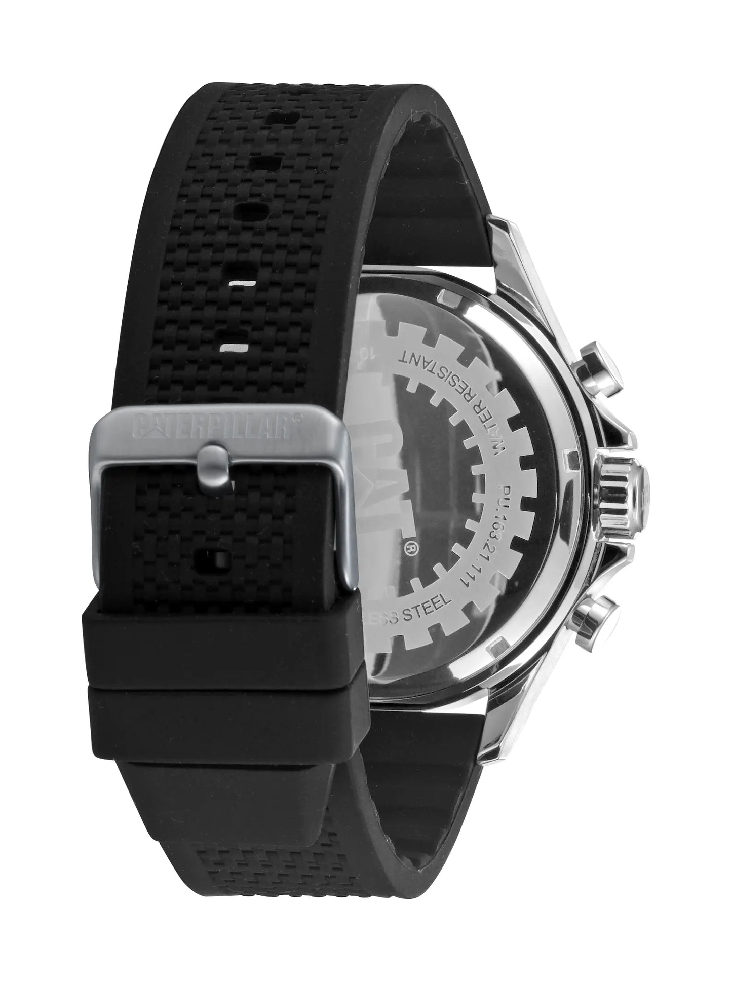 CATERPILLAR PU16321111 Operator 1.2 Chronograph Black Silicon Strap