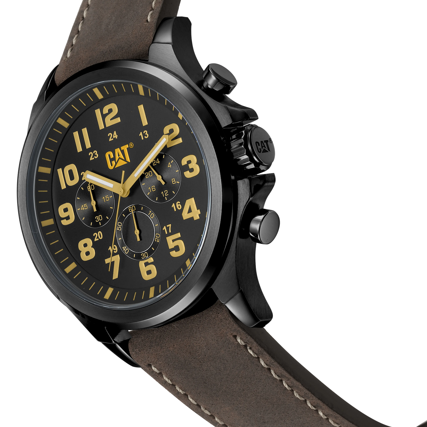 CATERPILLAR PU16335114 Operator 1.2 Chronograph Brown Leather Strap
