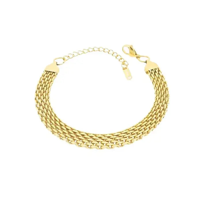 Puppis PUB04370G Βραχιόλι Από Επιχρυσωμένο Ανοξείδωτο Ατσάλι Puppis Jewels