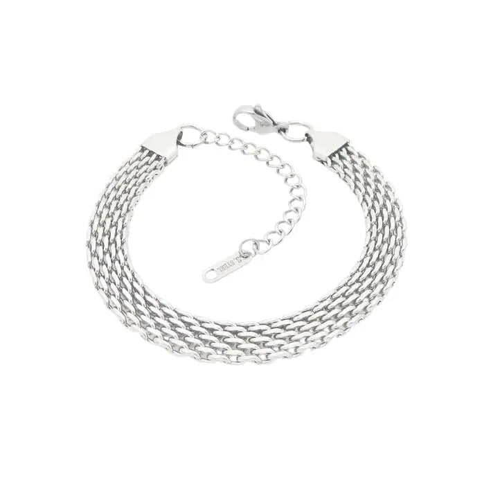 Puppis PUB85383G Gold Plated Steel Bracelet with White Zircon