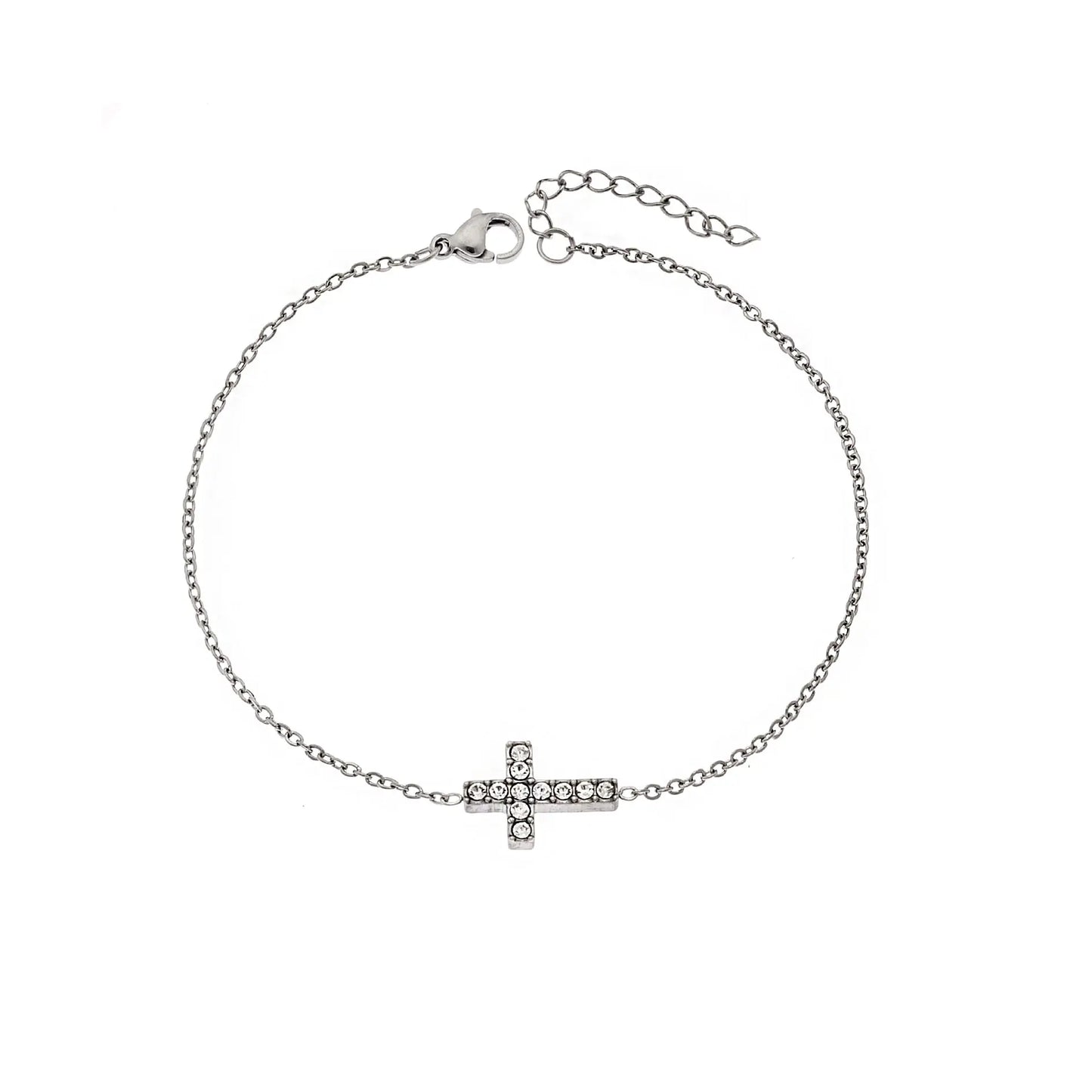 Puppis PUB85383G Gold Plated Steel Bracelet with White Zircon