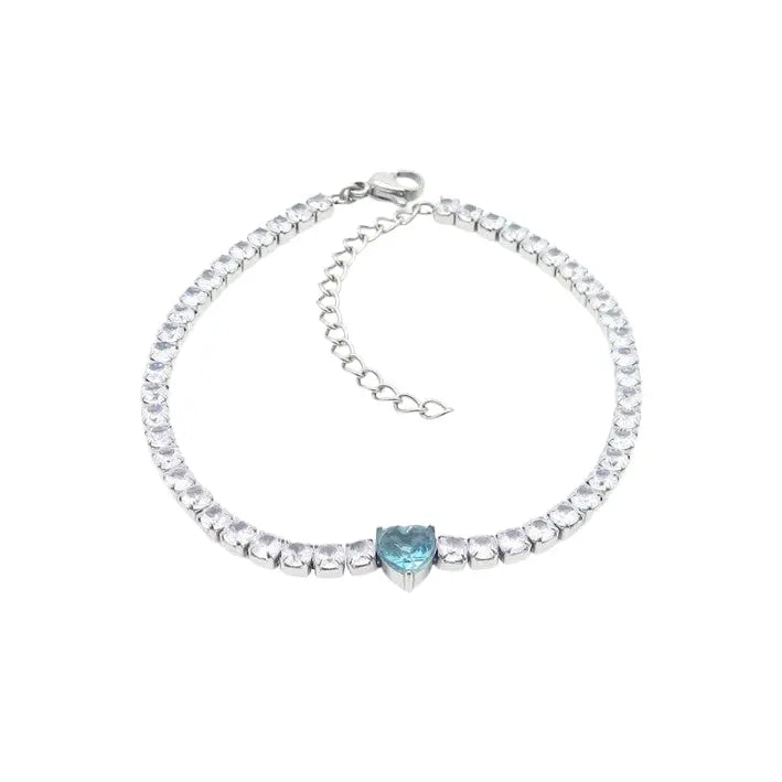 Puppis PUB85383G Gold Plated Steel Bracelet with White Zircon