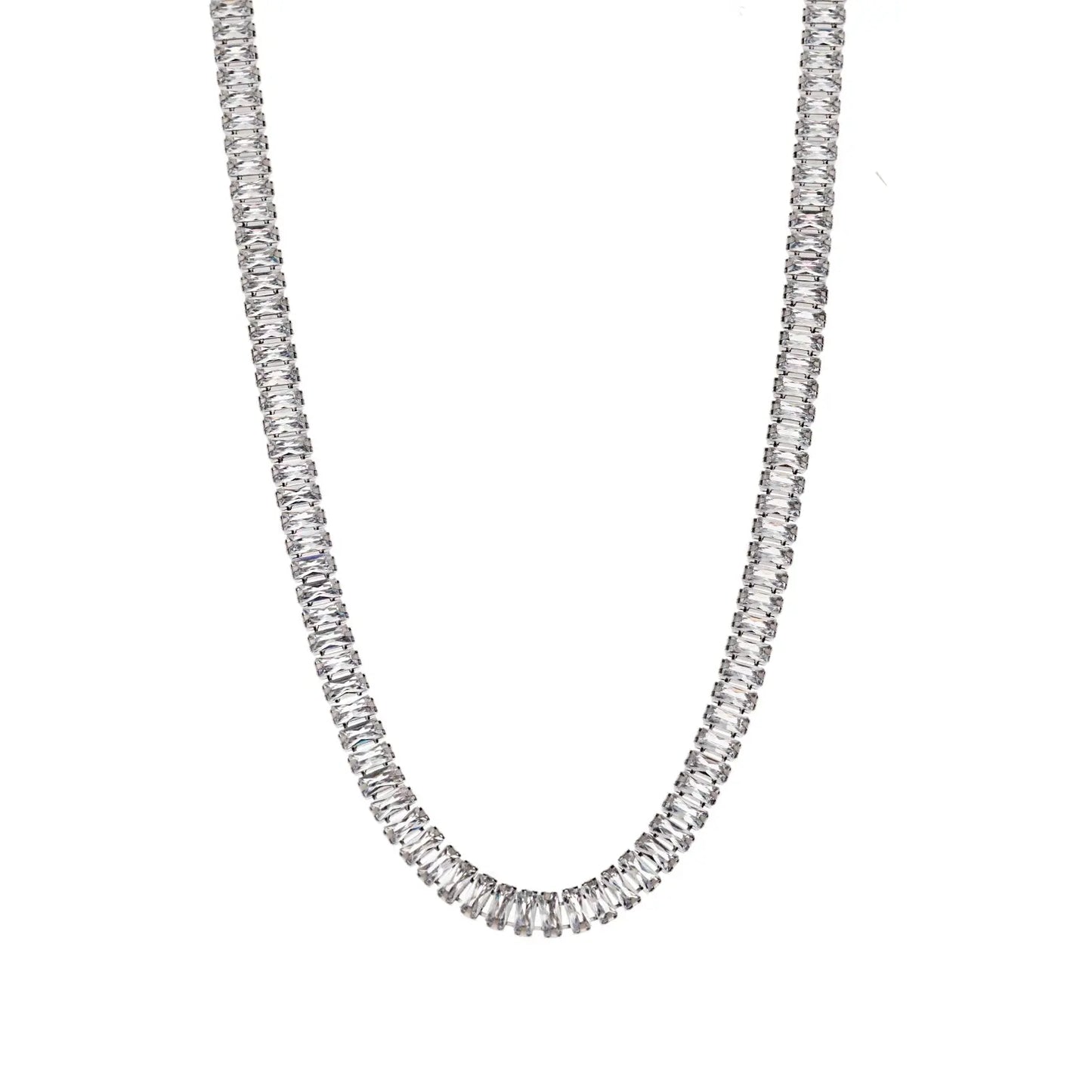 Puppis PUP29235S Κολιέ από Ανοξείδωτο Ατσάλι με Ζιργκόν