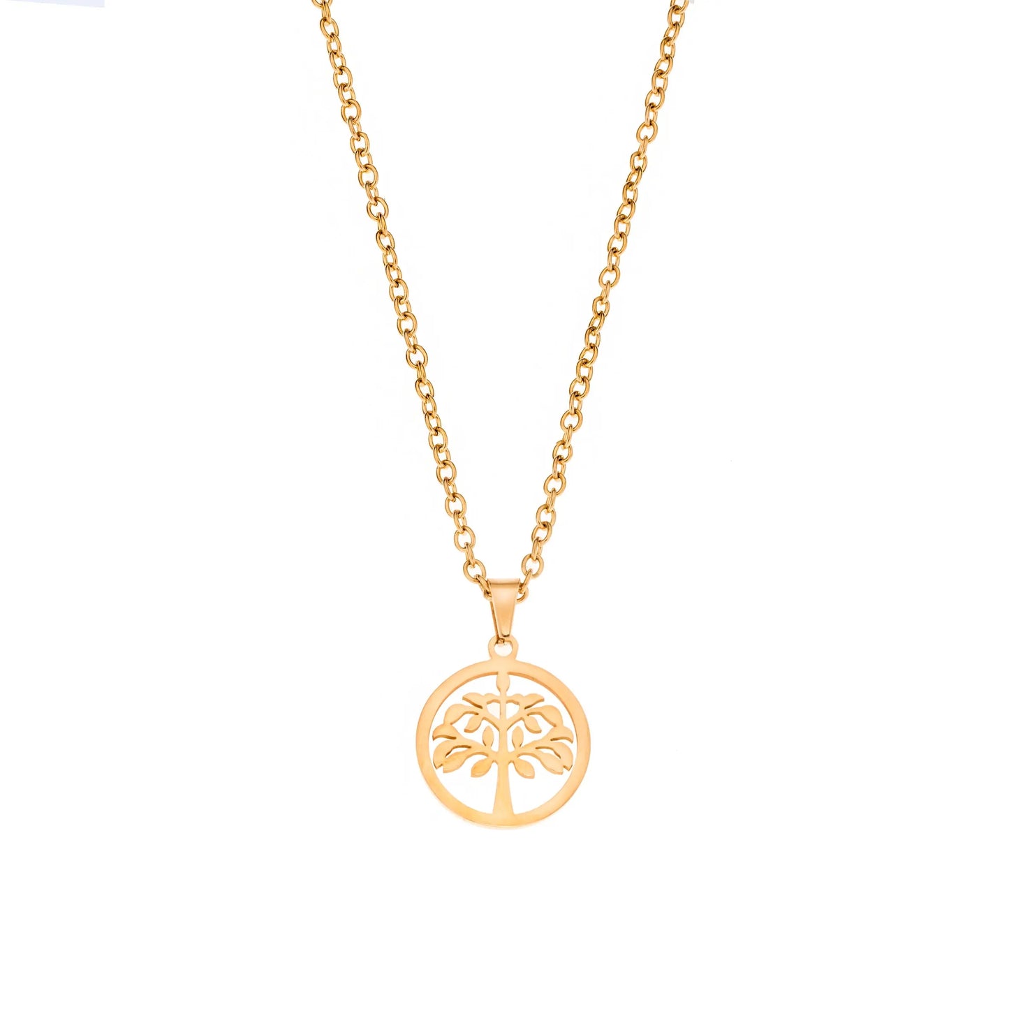 Puppis PUP48794G Κολιέ Δέντρο Ζωής από Επιχρυσωμένο Ατσάλι