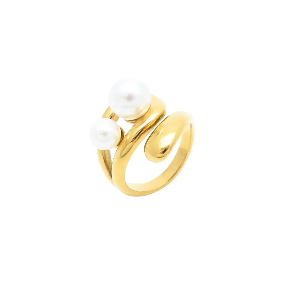 Puppis PUR04514G Gold Plated Steel Ring