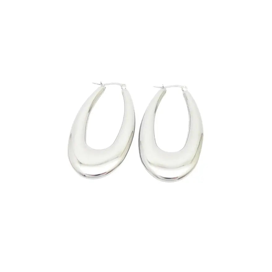 Puppis PUW89019G Gold Plated Steel Hoop Earrings