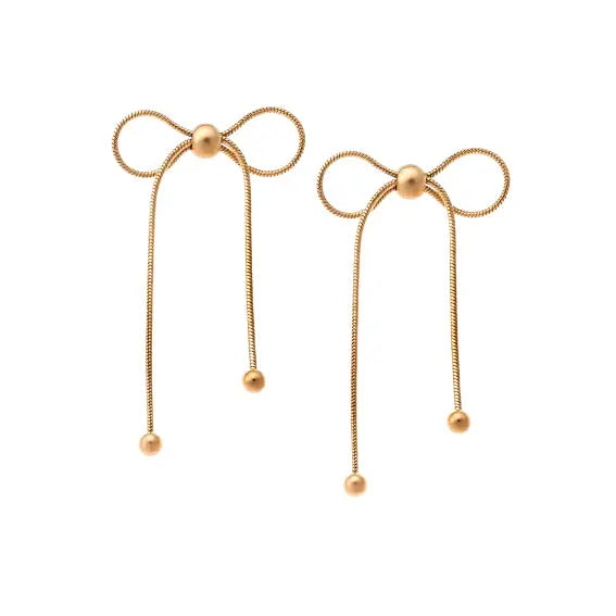Puppis PUW20429G Gold Plated Steel Dangle Earrings