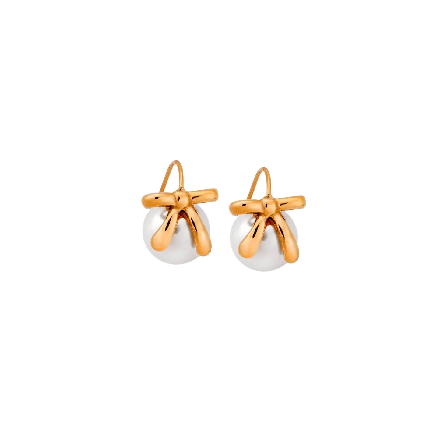 Puppis PUW20429G Gold Plated Steel Dangle Earrings