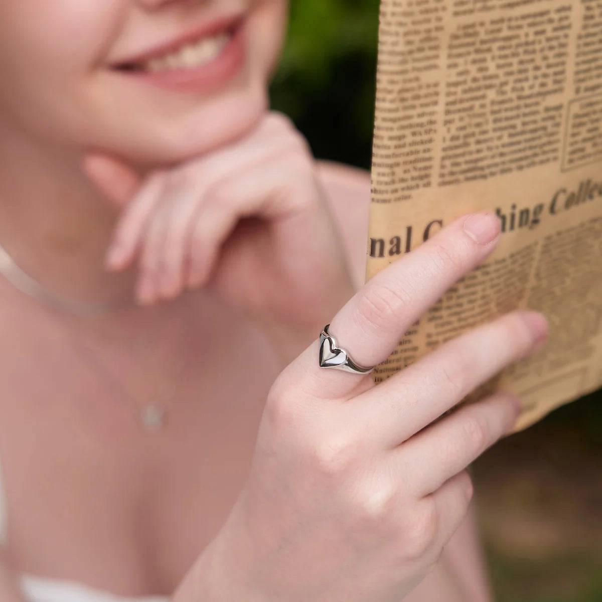 Ania Haie R057-02H-54 Δαχτυλίδι Love Signet Από Επιπλατινωμένο Ασήμι