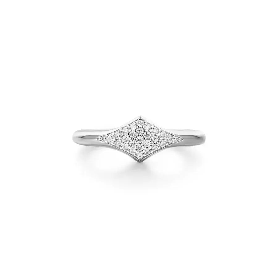 Ania Haie R061-05H-58 Δαχτυλίδι Pavé Sparkle Από Επιπλατινωμένο Ασήμι
